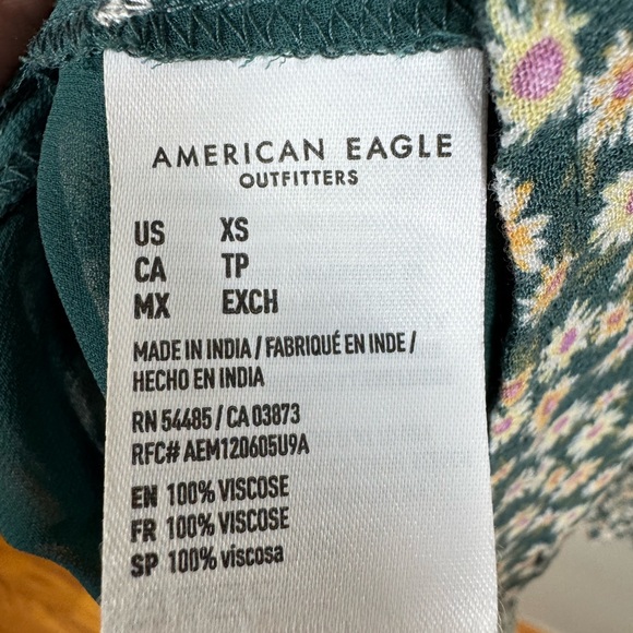 American Eagle Ditsy Floral Dress Size XS Cottage Prairie Peasant Country Beachy - Picture 5 of 6